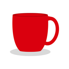 Red cup for coffee and tea drinks