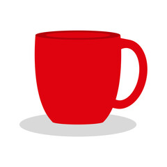 Red cup for coffee and tea drinks