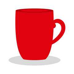 Red cup for coffee and tea drinks