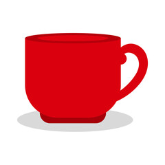 Red cup for coffee and tea drinks