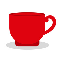 Red cup for coffee and tea drinks