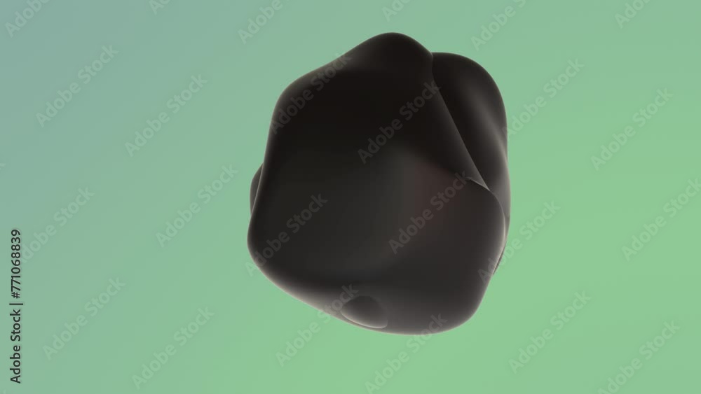 Poster abstract dark fluid background in loop animation as a multiverse sphere floating in the space. dark 