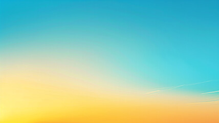 A gradient background transitioning from a sunny marigold to a cool cerulean blue, mimicking the...