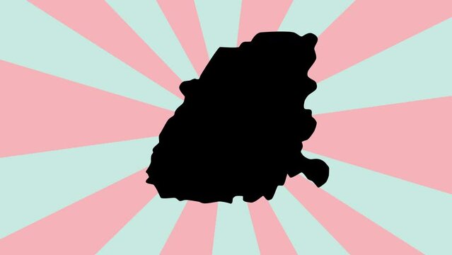 map of Koforidua in ghana with rotating background