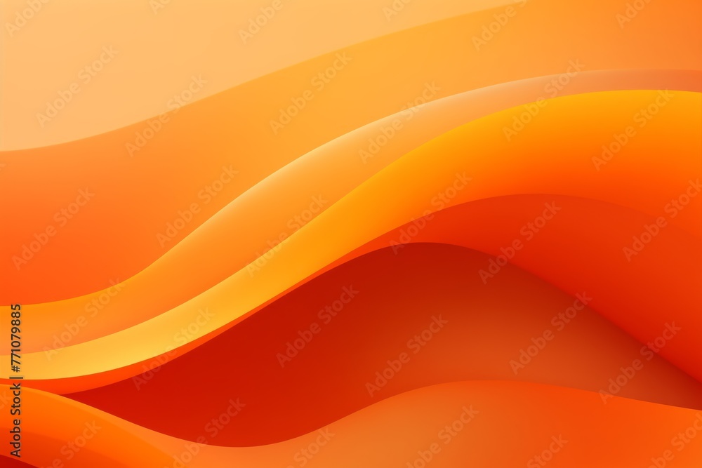 Poster minimal geometric background: orange elements with fluid gradient, dynamic shape elements for versat
