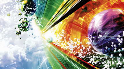 Harmonic Fusion: Abstract Artistic Creation Combining Different Textures and Colors in a Harmonious Blend of Visual Harmony