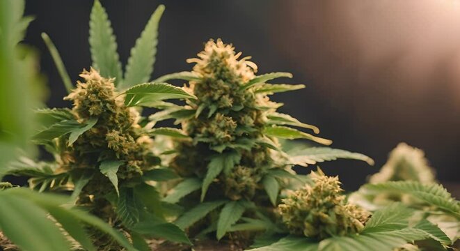 Plants in a marijuana crop.