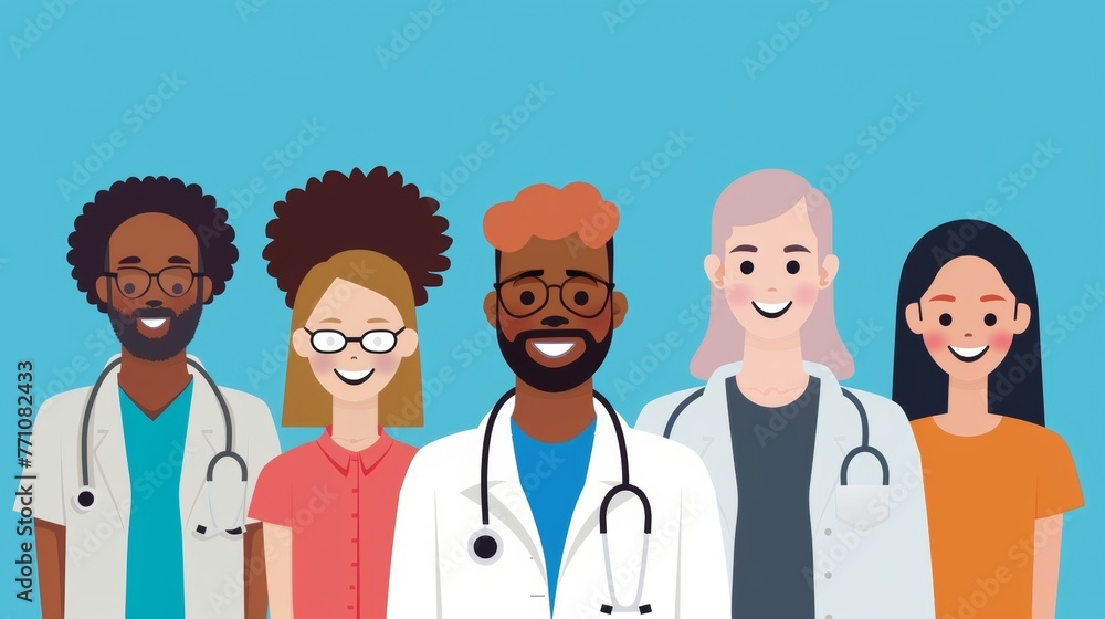 Poster a diverse group of patients each with their own unique health condition participate in a research st