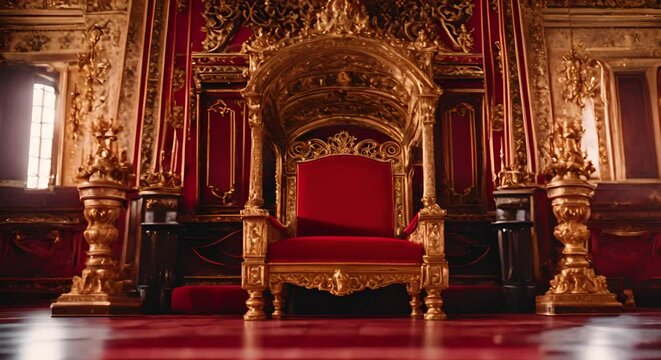 Royal throne in the royal palace.