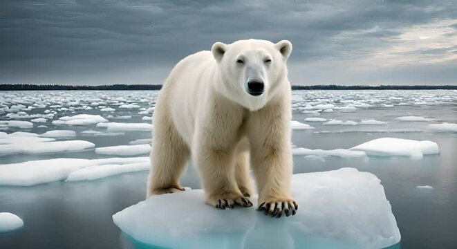 Polar bear in Antarctica.