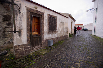 View of Medieval village of Rebeccu Borgo di Rebeccu. Bonorva, Sassari, Sardinia. Italy