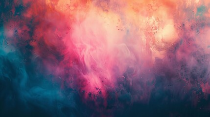 Naklejka premium Mesmerizing dance of vibrant colors in liquid medium. Fluid art with red and blue hues creating dreamy patterns.