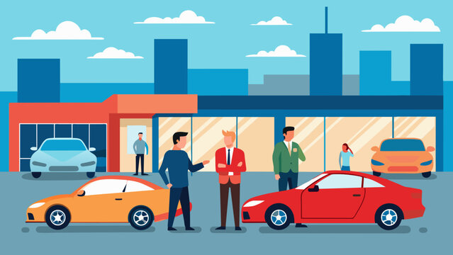 car dealer men silhouette vector illustration