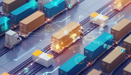 Digital Supply Chain Solutions, digital supply chain solutions with a diagram showing supply chain visibility, real-time tracking, and inventory optimization using digital technologies