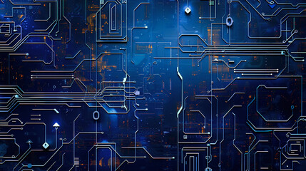 Abstract circuit board with a lot of micro chips background - obrazy, fototapety, plakaty