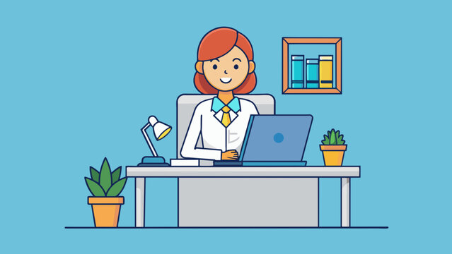 office worker silhouette vector illustration