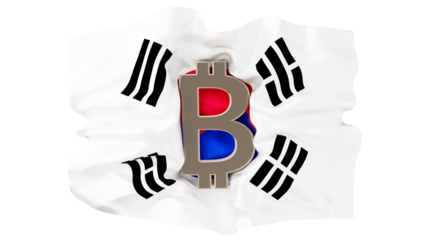 Bitcoin Merges with South Korean Flag - A Fusion of Fintech and Tradition