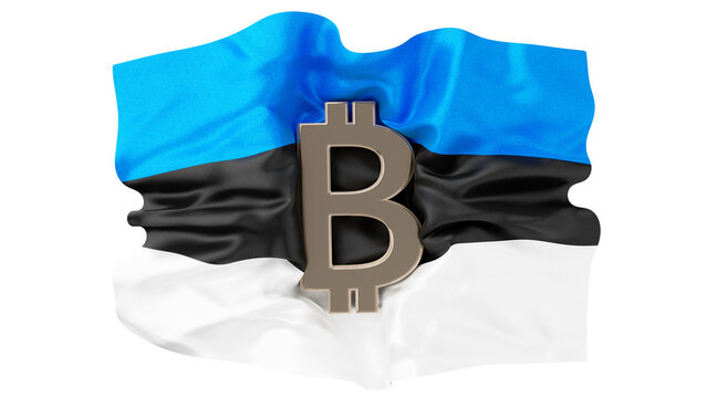 Cryptocurrency Meets National Pride: Bitcoin Symbol on Estonian Flag