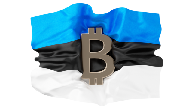 Cryptocurrency Meets National Pride: Bitcoin Symbol on Estonian Flag