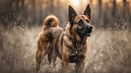 The loyal dog, man's best friend, offers companionship and unwavering loyalty.