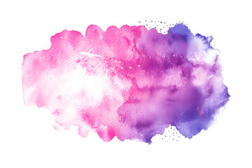 Pink and purple gradient watercolor paint stain on blank canvas.
