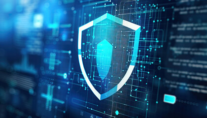 Cybersecurity Solutions: Protecting Digital Assets, cybersecurity solutions with a graphic showing a shield defending against cyber threats and data breaches