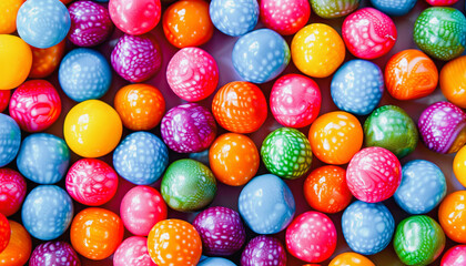 Fototapeta na wymiar a contest background colorful background colorful Chew rolls colorful Candies Colorful sugar balls Colorful lollipops top view.
