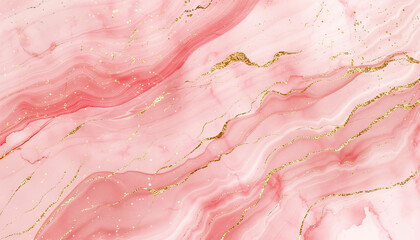 Textured Marble Background: A textured pink marble background with subtle gold glitter accents, adding depth and dimension to creative projects and visuals