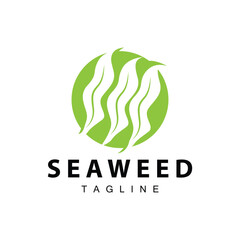 Seaweed Logo Design, Underwater Plant Design Illustrations, Cosmetics and Food Ingredient