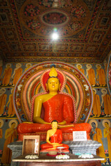 Buddhist temple with buddha statue inside