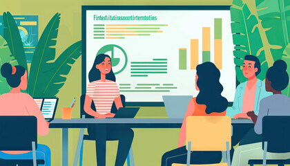 Financial Literacy Workshops, financial literacy workshops with an image of employees attending workshops on budgeting, investments, and financial planning