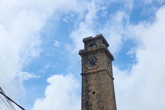 Colonial era clock tower in Galle Sri Lanka