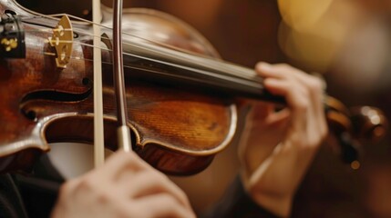 A meticulous focus captures the violinist's hand, finely tuning pegs to guarantee flawless pitch, utilizing indispensable musical tools.