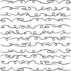 Horizontal individual curls are suitable for creating various decorations.