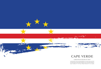 Flag of Cape Verde vector illustration