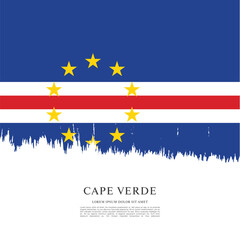 Flag of Cape Verde vector illustration