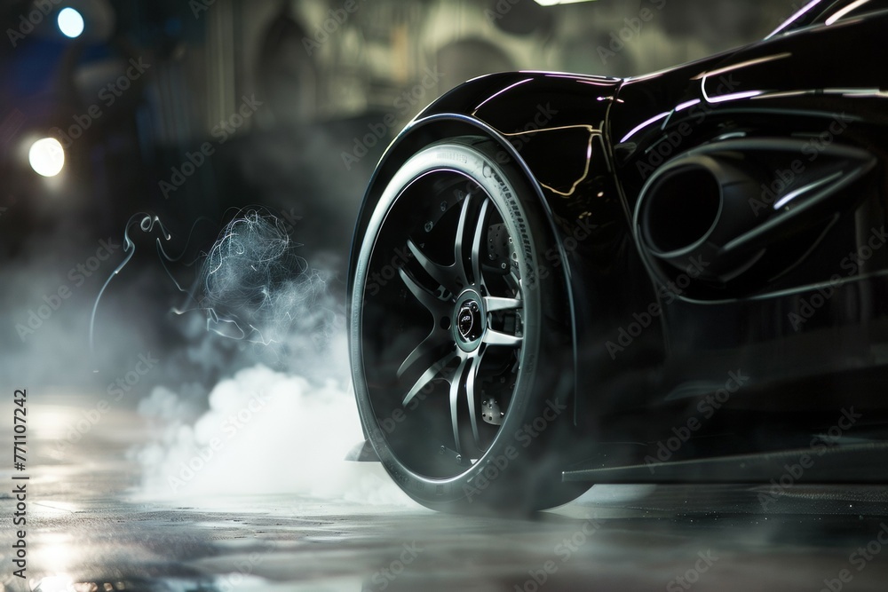 Poster drifting and racing concept. background with selective focus and copy space