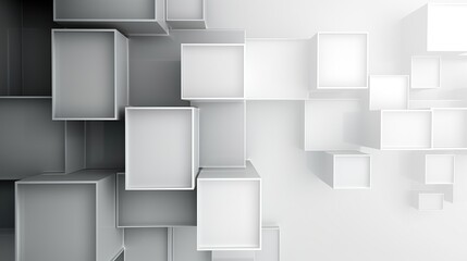 Minimalist abstract white background, geometric design, modern and elegant design