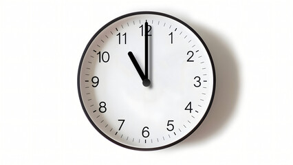 Analog wall clock spinning animation through the hours, time passing, time lapse