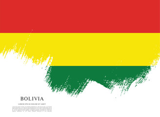 Flag of Bolivia vector illustration