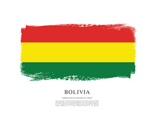 Flag of Bolivia vector illustration