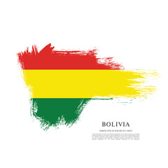 Obraz premium Flag of Bolivia vector illustration