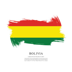 Obraz premium Flag of Bolivia vector illustration