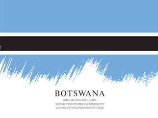 Flag of Botswana vector illustration