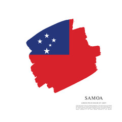Flag of Samoa vector illustration