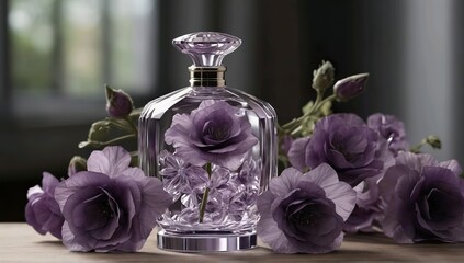 purple orchid in a glass