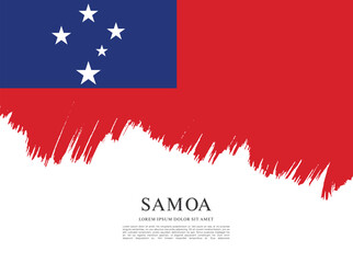 Flag of Samoa vector illustration