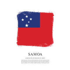 Flag of Samoa vector illustration