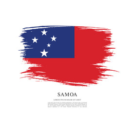 Flag of Samoa vector illustration