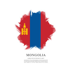 Flag of Mongolia vector illustration